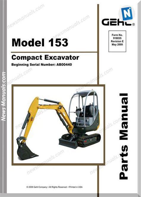 gehl 153 mini excavator specs|gehl parts diagram.